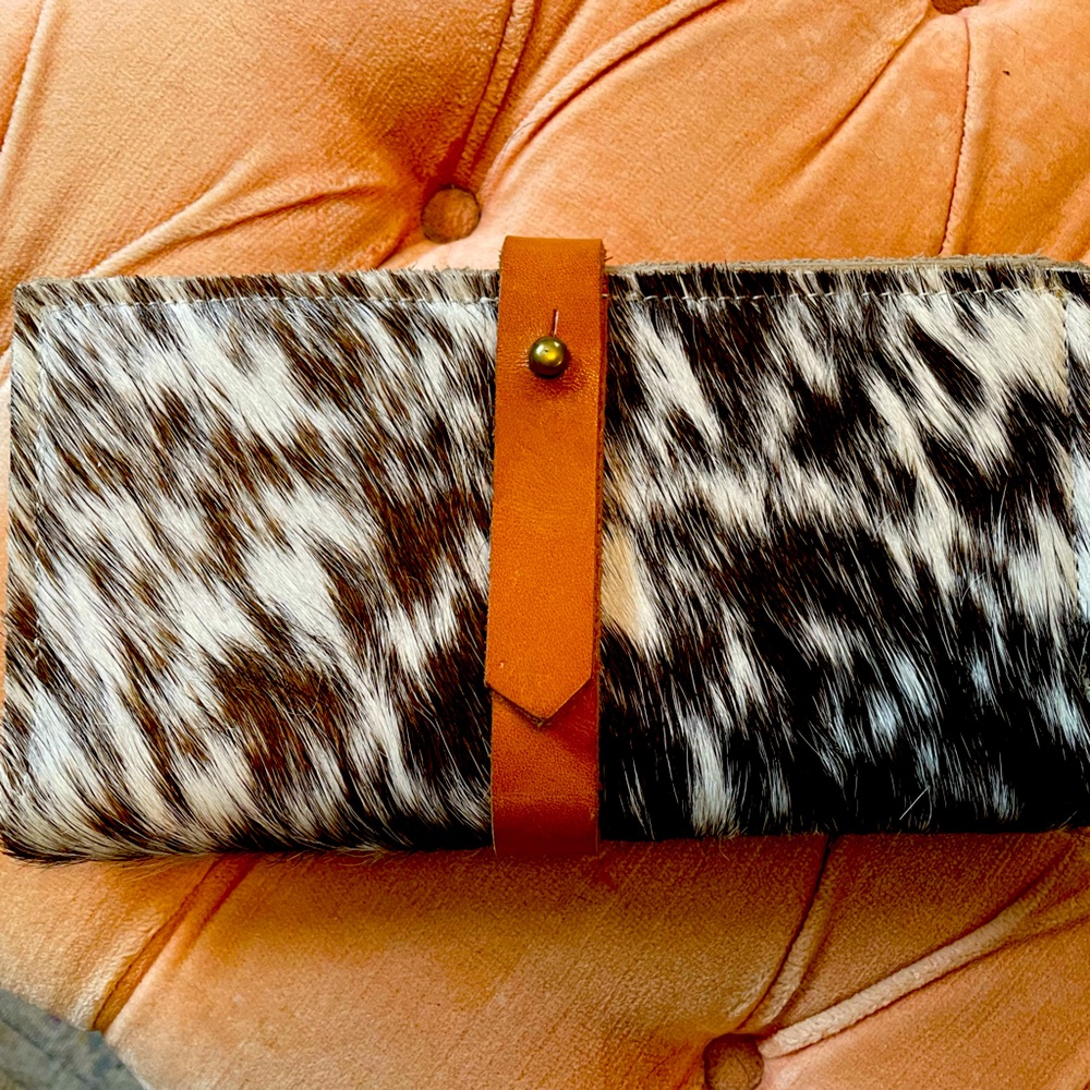 Hair on cowhide wallet